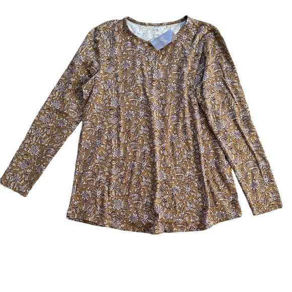 NWT Pure J. Jill Women's Pima Cotton Floral Long Sleeve Tee XSP - Picture 1 of 4